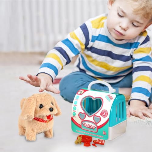Perro robot mascota peluche que actúa como real para compañía 6