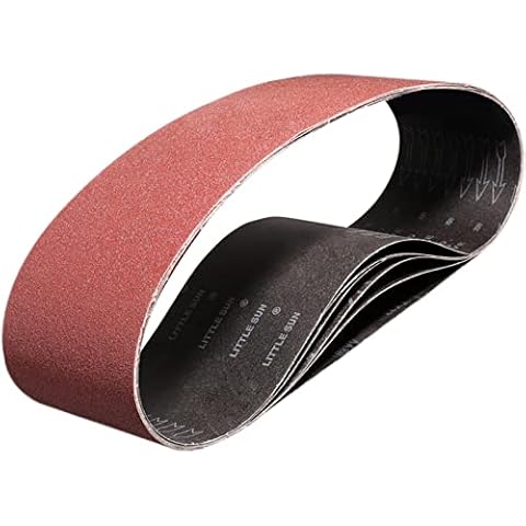 POTUINOM 6X48 Inch Sanding Belts - 6''x48'' Aluminum Oxide Sander Belts 1 Each of 60/80/120/180/240/400 Grits, Best Suitable for Wood/Metal/Plastic 6 Pack Cover