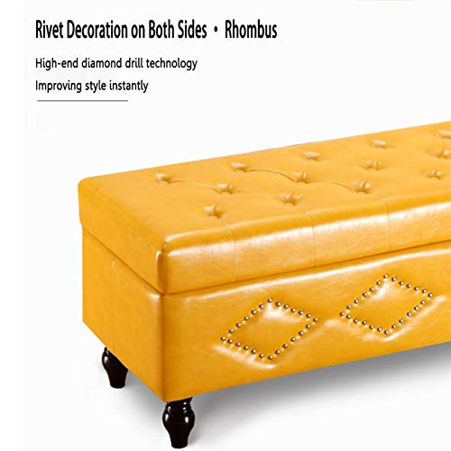 Tabouret de canapé rectangulaire en cuir pour optimiser le rangement du salon