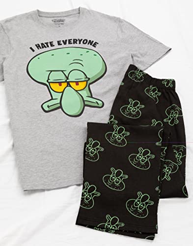 SpongeBob SquarePants Mens Pajamas Adults Squidward PJS2