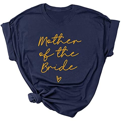 Bride Bachelorette Party Shirts Bride Team Party T-Shirt Wedding Party Tshirt Bridesmaid Proposal Gift Tees Tops, Mother of the Bride-gold, Medium Cover