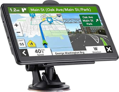 GWURXT 7 Inch GPS Navigator for Car Truck RV, Voice Guidance, Speed Alerts, Custom Routing, HD Touchscreen, 2026 Latest Map with Free Lifetime Updates