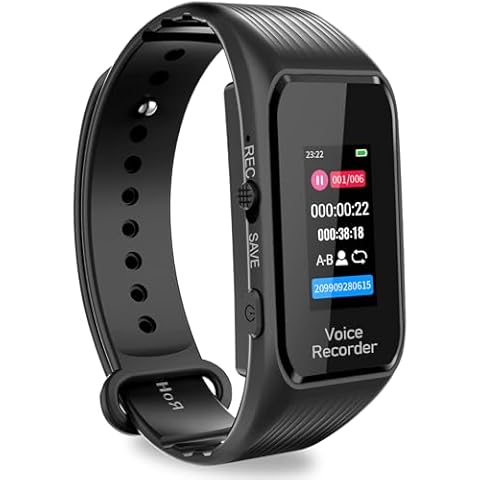 128GB Digital Voice Recorder with 8000 Hours Recording Capacity, Volorful Voice Activated Recorder with Playback, Password, Noise Reduction for Personal Meetings/Interviews/Classes Cover