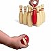 Brybelly Wooden Lawn Bowling Set | Classic Outdoor Lawn Game for Family | Great for Birthday Parties, Picnics, BBQs, and More | Comes with 10 Pins, Two Wooden Balls, and Carry Bag