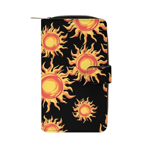 Evil Sun Stylish Leather Wallet Womens Mens Slim Purse Secure Card Holder Durable Bifold Clutch Handbag - Main Image