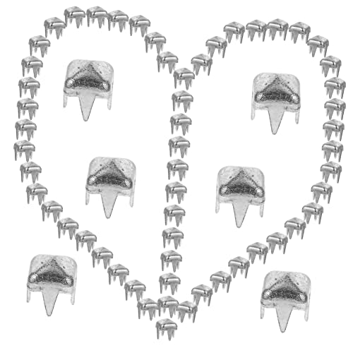 IWOWHERO DIY Clothing Accessories Square and Round Metal Claw Studs Rivets for Hats and Suitcases