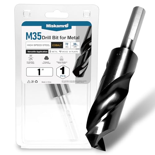Miskamro M35 cobalt TiAlN coated 1 inch drill bit HRC 72