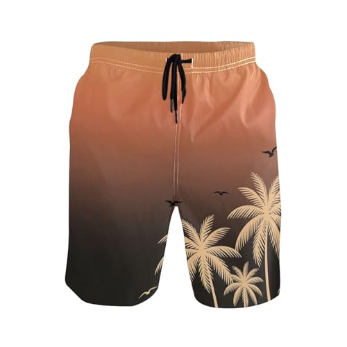 Short de bain Hawaï Summer Tree noir dégradé avec poches pratiques