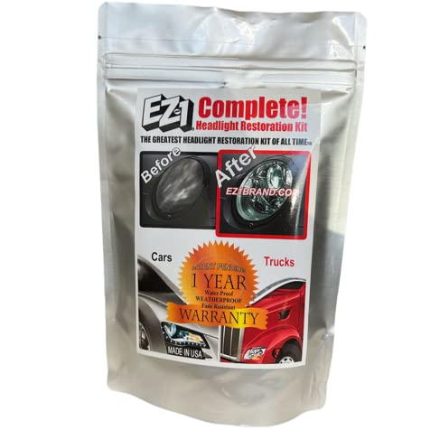 Plastic Headlight Lens Repair Cleaner Haze Remover Kit