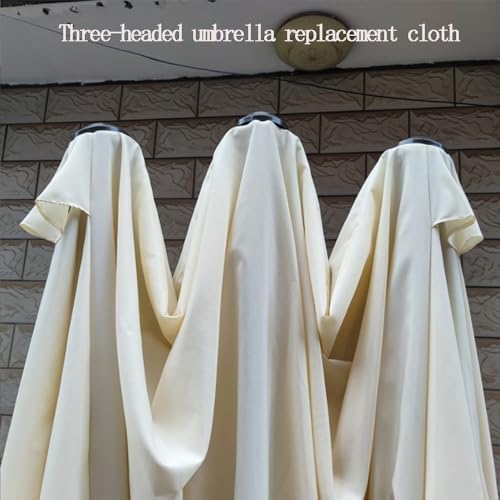12 Ribs Double-Sided Patio Umbrella Replacement Canopy - 15x9ft Outdoor Market Umbrella Top Cover, Durable Waterproof Canvas, Perfect for Garden & Deck Use
