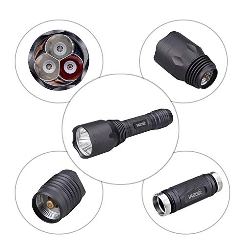 Deer Hunting Blood Tracking Lights UV Red Blue Blacklight Green Flashlight with 18650 Battery and Pressure Switch - Thumbnail 4