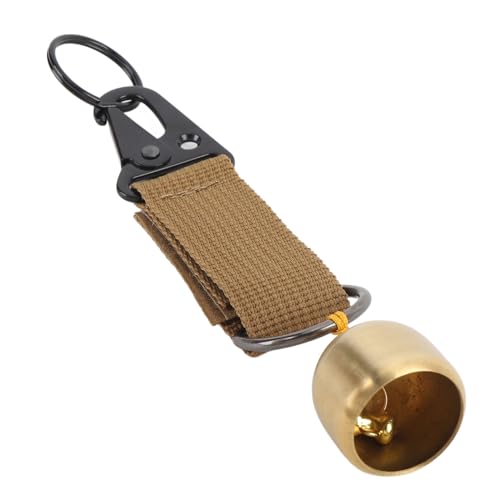 Bear Bell Accesorio de Mochila de Latón Oso Al Aire con Llavero Bel para Senderismo, Ciclismo, Pesca, Escalada, Camping Al Aire (Brown)