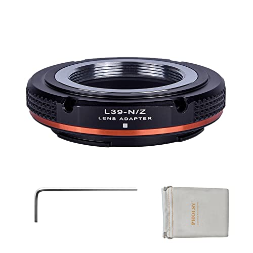 Image of PHOLSY Lens Mount Adapter Compatible with Leica M39 Lens (L39 M39 LTM 39mm Lens) to Nikon Z Mount Camera Body Compatible with Nikon Z fc, Z30, Z9, Z8, Z6, Z7, Z5, Z50, M39 to Z