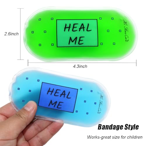 Image of Boo Boo Ice Pack for Kids, Small Ice Pack for Injuries Cold Compress Gel Pack Cold Therapy for Scrape Knee, Bump Head, Hurt Elbow, Hit Thumb (4 Count (Heal me))