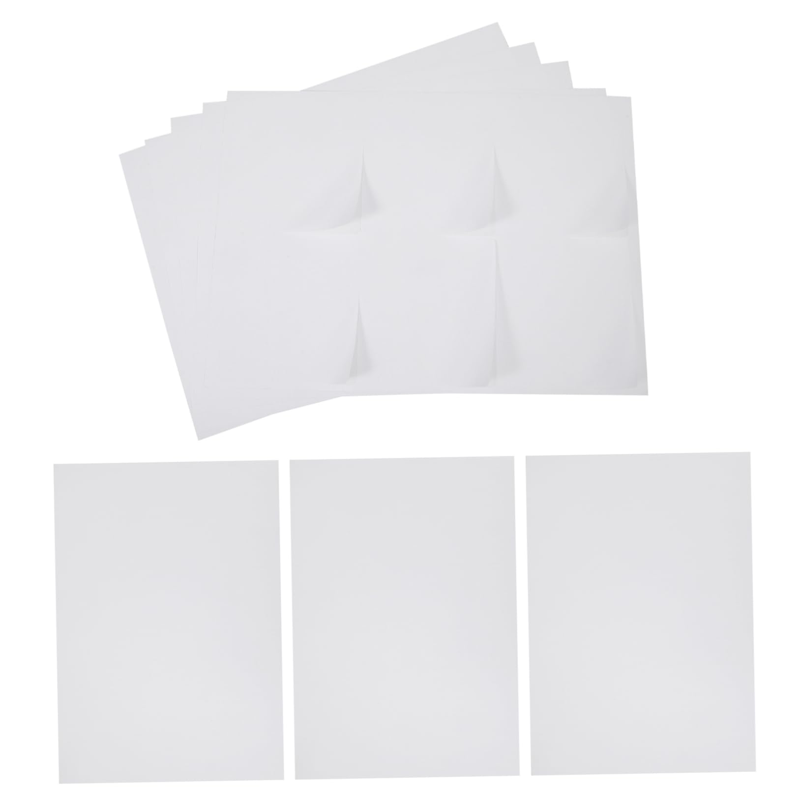 Papier D'étiquettes Imprimables A4 Blanc 100 Feuilles Autocollantes | Application et Retrait Faciles, Compatible Impression Variée, Formats DIY