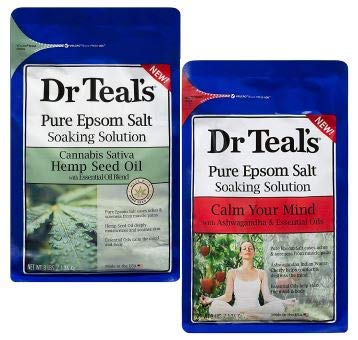 Dr Teal's Cannabis Sativa Hemp Seed Oil & Calm Your Mind Ashwagandha with Essential Oil Blend