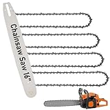 16 Inch Chainsaw Bar & Chain Combo - 3/8" LP Pitch, .050" Gauge, 56 Drive Links Fits Craftsman, Poulan, Ryobi, Echo, Greenworks, EGO& More (4 Chains+ 1 Bar)