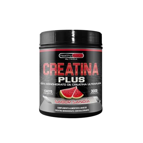 Healthy Fusion Creatina Monoidrato in Polvere | 100% Creatina pura senza Additivi | Favorisce la crescita muscolare | Aumenta le prestazioni fisiche | Alta solubilità | 300 g Gusto di Anguria