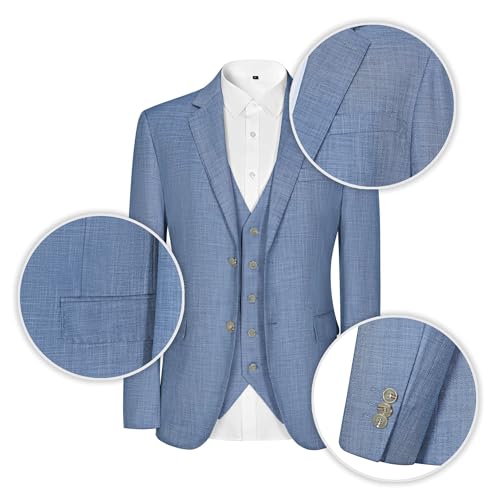 Suits for Men Slim Fit Formal Mens Suits 3 Piece Jacket Vest Pants Wedding Prom Men's Tuxedo Suit Set3