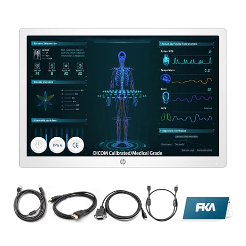 Image of HP Healthcare Edition HC241P 24 inch Clinical Review Monitor Without Stand, DICOM Calibration for Clinical Review and Accurate Diagnosis Display，HDMI /DP /VGA /USB 2.0 Type-B to Type-A Cables