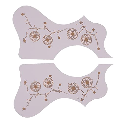Leipupa 4 Pairs Left Right Hand Guitar Pickguards, Pvc Flower Printing Colorful Guitar Pick Guard Scratch Plate Acoustic Folk Guitars #TOP2