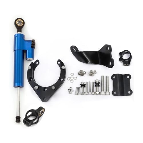 Amortisseur de direction bleu MT07 pour réduire les vibrations du guidon