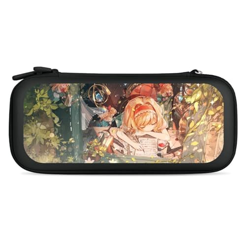 Nintendo Switch対応 UUki ハードケース 東方シリーズ アリス Switch / Switch有機elモデル対応 衝撃吸収 防汚防水 全面保護 薄型 大容量 キャリングケース ゲームカード 15枚収納 Black-style