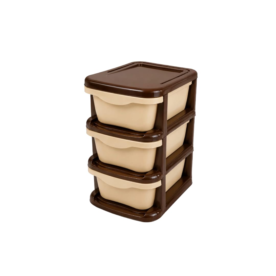 3 Layer Plastic Mini Drawer (size-16cm*23cm*20cm) | Multi-Utility Organizing Item for Home, Office, Hospital, Parlor, School, and Shops | Small Size Cosmetic & Make-up Organizers-image-21