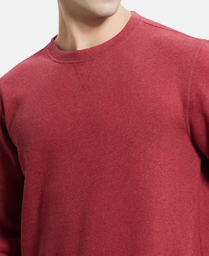 Image of Jockey US92 Men Super Combed Cotton Rich Fleece Sweatshirt with StayWarm Technology
