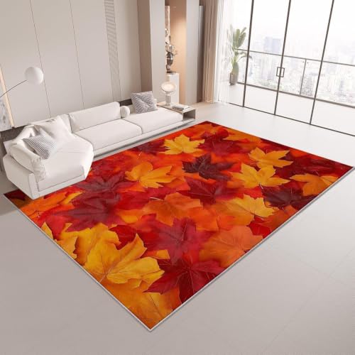 Moquette antidérapante lavable 60x90 cm avec impression feuilles d'érable - 4