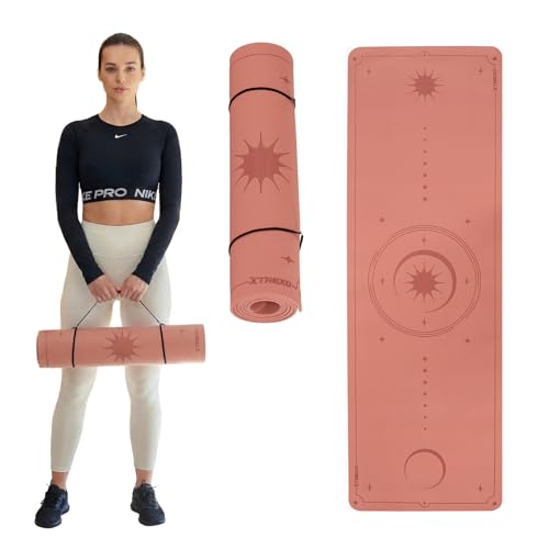 Esterilla de yoga antideslizante TREXO de 6 mm de grosor, ecológica y ligera en TPE