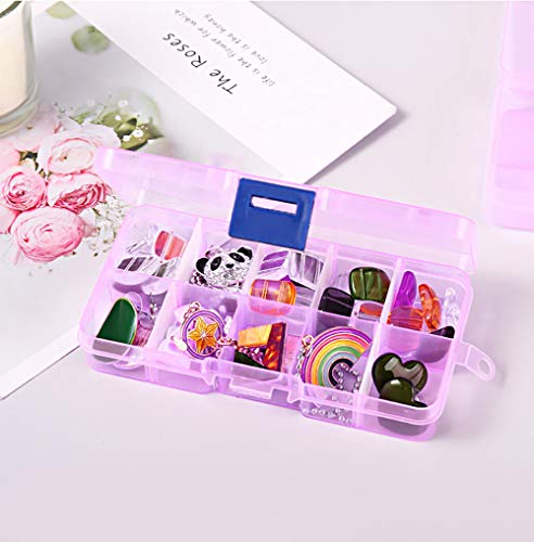 Gresunny 5pcs Fächer Aufbewahrungsbox Plastik Aufbewahrungsboxen Einstellbar Schmuckkasten Sortimentskasten mit 10/15… – Bild 5