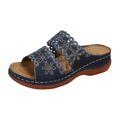Pieds larges douloureux ? Sandales plates orthopédiques et confortables pour femme