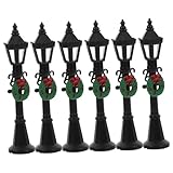 Alasum 6個 クリスマスミニチュア街路灯 miniature model ミニライト LEDライト ランタン 小さな街灯の装飾 妖精 小さな街路灯の装飾 マイクロ街路灯 プラスチック