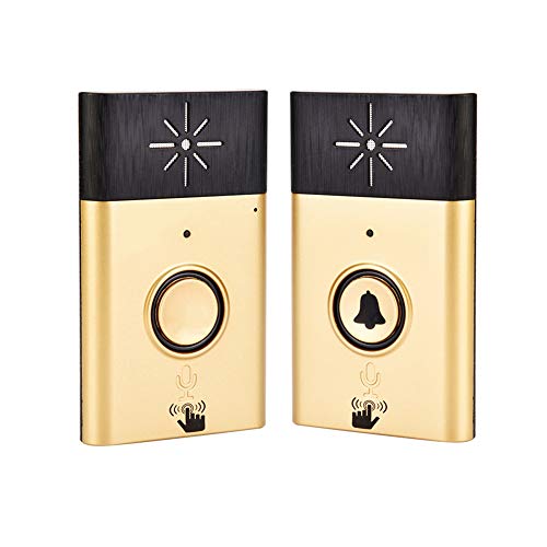 Preisvergleich Produktbild Drahtlose Türklingel Gegensprechanlage, klingelndes Anrufsignal Ultra-Langstrecken Voice Intercom Türklingel, Speak Clear / Lithium-Batteriebetrieb / Wiederaufladbar