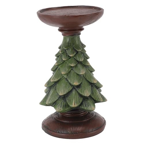 Tomantery Portacandele in Resina per Albero di Natale, Decorazioni Vintage per Centrotavola per Tavolo da Pranzo, Robusto Supporto per Tealight per Uso Interno/esterno (S)