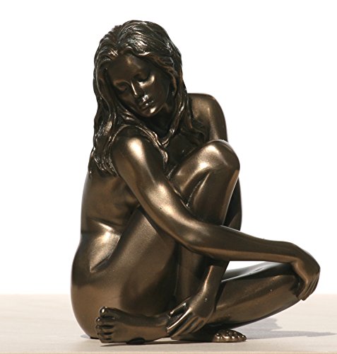 Figura femenina desnuda sentada 12 cm brazos rodilla miniatura 2