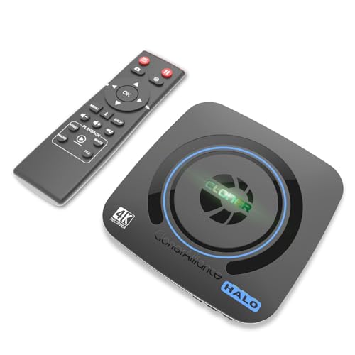 ClonerAlliance Halo UHD, enregistreur vidéo autonome 4K @ 60 fps avec codec H.265/H.264, double capture HDMI et mobile, passage 4K @ 60 fps,...