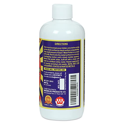 Image of Dazlo Metal Polish (330g) - For Shining & Cleaning Brass, Copper, Aluminium, Chrome, Stainless Steel, Zinc, Nickel, Bronze, Pewter & Fibreglass