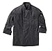 Red Kap Mens Long Sleeve Ten Button Chef Coat with Mimix and Oilblok , Charcoal , Small