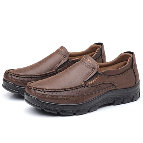 Image of COSIDRAM Men's Slip-On Loafers Lightweight Walking Shoes Daily Casual Wear | Convenient slip-on design, timeless casual shape, suitable for daily outings and light outdoor activities