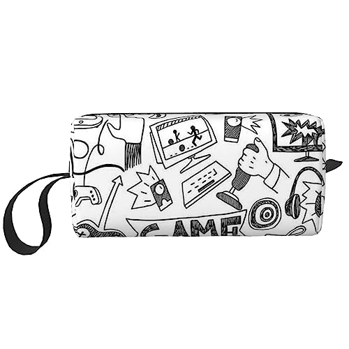 Borsa da trucco da viaggio borsa da toilette portatile cosmetica da monocromatica di grande capacità multifunzionale per riporre oggetti bianco taglia unica