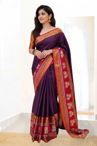 Image of SUPERLAXMI Self Design Kanjivaram Jacquard, Art Silk Saree