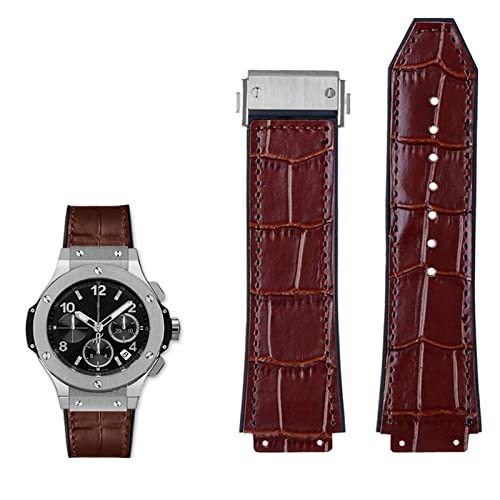 Bracelet cuir Hublot Big Bang marron élégant pour homme avec outils 26mm