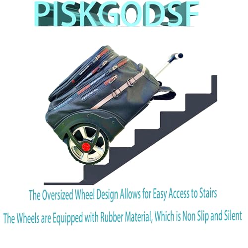 22 Inch Rolling Backpack with Wheels for Travel, 55 L Large Capacity Wheeled Backpacks, Roller Backpack with 15.6 Inch Laptop Waterproof Compartment4