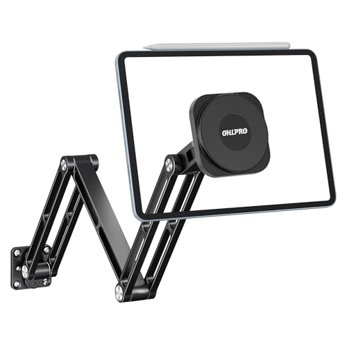 OHLPRO Aluminum Tablet Wall Mount Holder - 360&deg; Adjustable & Extendable Arm for iPad Pro/Air/Mini...