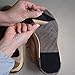 Stick-on Suede Friction-reducing Dance Soles for, Easy pivoting and Sliding on Sticky Indoor Dance Floors, Self-Adhesive Anti-Slip High-Heeled Shoes Sole Protector Pads Sticker (Black)