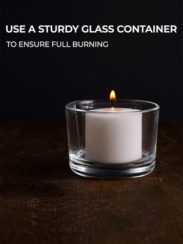 Image of CANDWAX White Votive Candles Pack of 72 - Unscented Smokeless Long Lasting Small Candle Set - Ideal for Home Decor, Spa, Special Occasions, Dinners and Parties - Votive White Candles Bulk