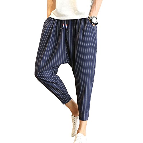 VERAVANT Pantalon en Jean pour Hommes G Pants Jambe Droite Stretch décontracté (XXL, Bleu Marine) Cover