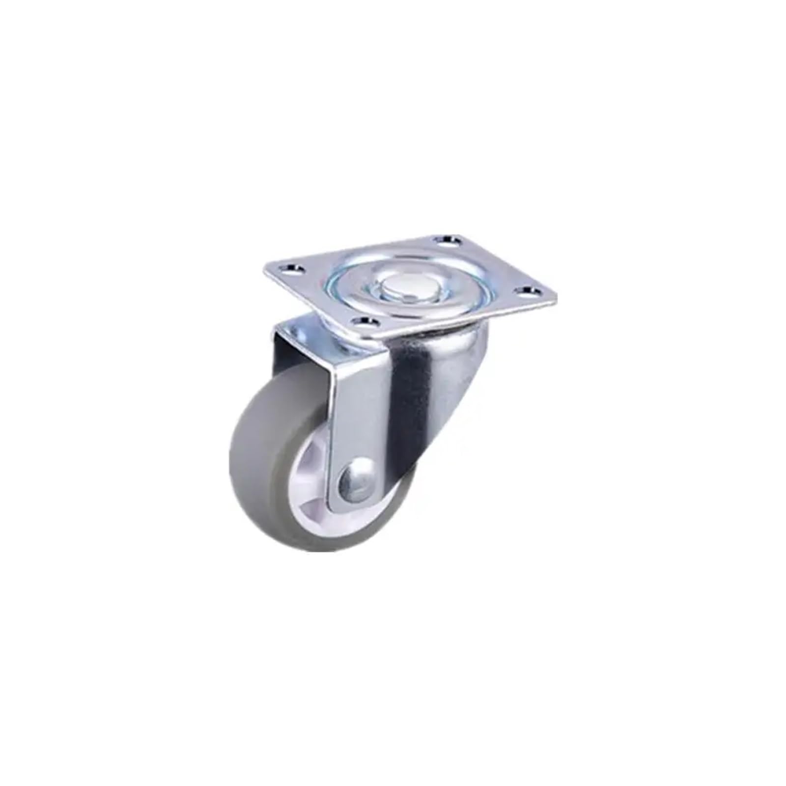 MXXDMOPD 4 Pieces/lot 1 inch/1.25 .5 inch/2 inch Lightweight TPE casters Mini Screw Universal Pulley(Flat,1.25 inch)